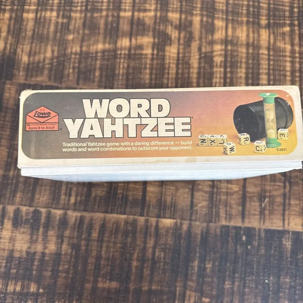 Vintage Word Yahtzee Board Game